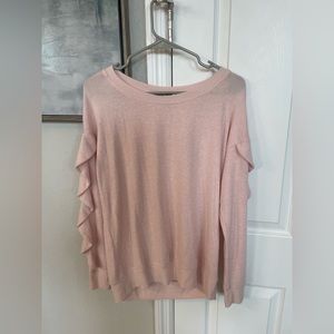 Harlowe & Graham Women’s Cozy Knit L/S Ruffled Pullover Sweater-XS/Read close